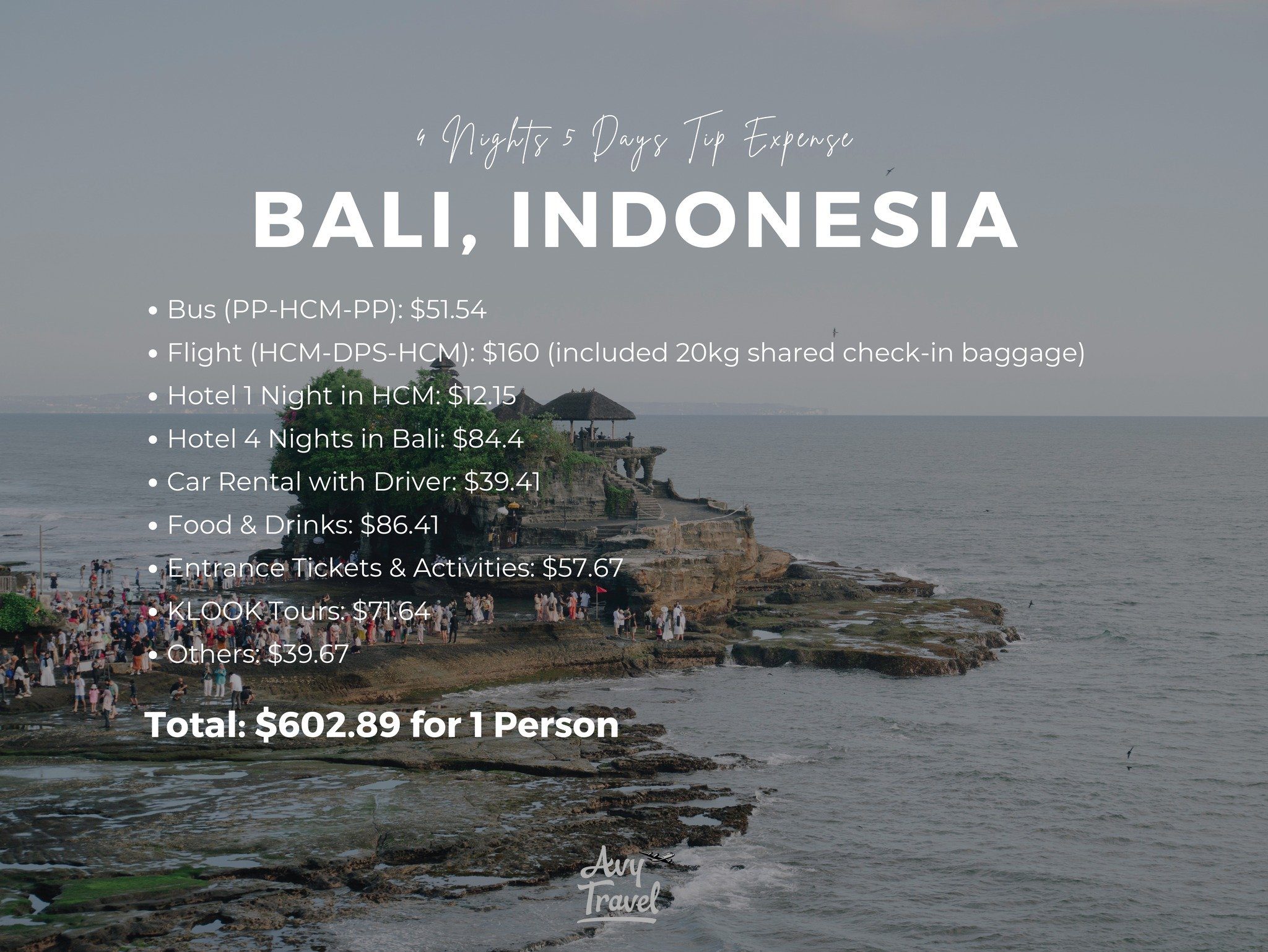 Bali Trip Overall Expense