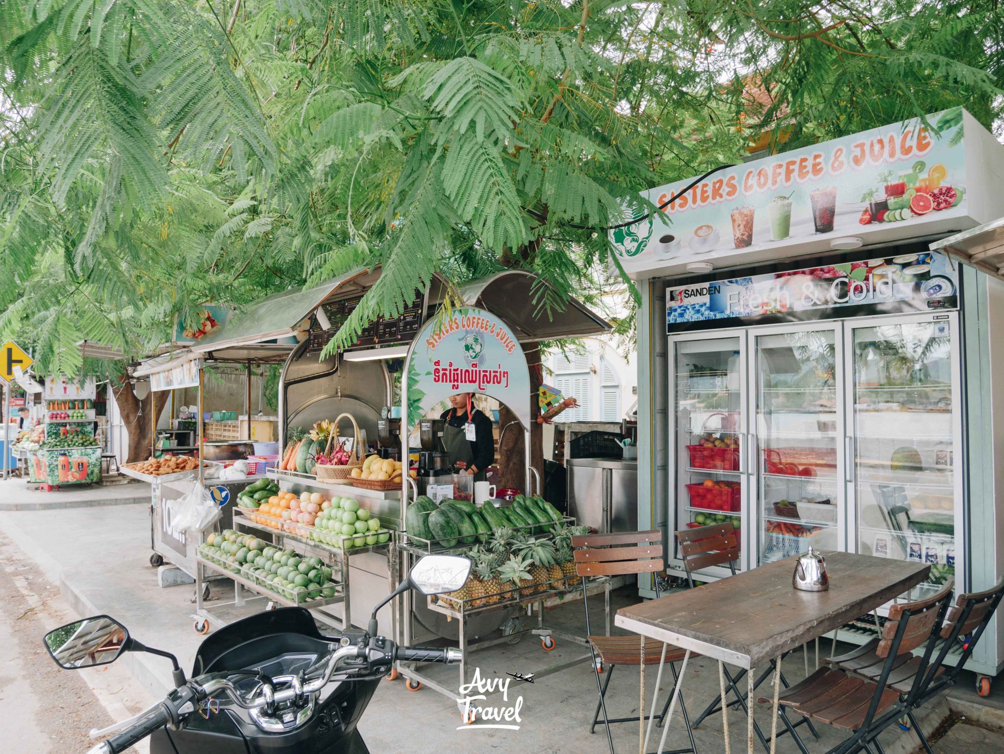 Fresh Fruit Juice Stall Kampot