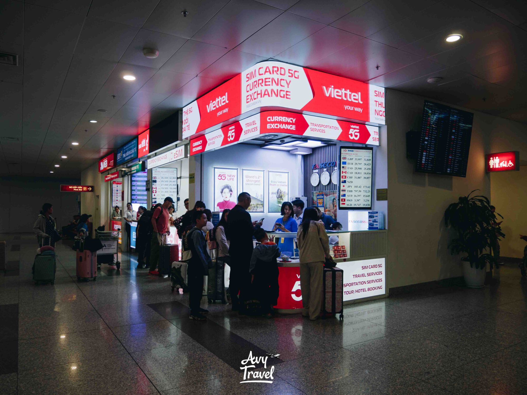 Simcard Stalls at Noi Bai International Airport Hanoi